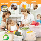 10 Pack Nut Milk Bag, Multi-size Fine Mesh Grade Reusable Cheesecloth Bags Strainers, Unbleached Organic Cotton Filter Bags for Almond Milk, Juices, ColdBrew, Cheese, Tea, Yogurt, Coffee