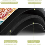 Abstract Floral Elements Dish Drying Mat Artifical Floral Kitchen Mat 16"x24" Bsorbent Coffee Maker Mat for Dishes,Utensils Coffee Maker Pots and Pans Easy Clean Dish Slip Resistant Pad