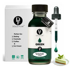 Dolce Flav Natural Green Food Coloring – 2 oz Vibrant Plant-Based Color from Green Apple | Water-Soluble Liquid Dye for Baking, Drinks & Frostings | Graduated Dropper Included | No Artificial Dyes | Kosher | Made in USA