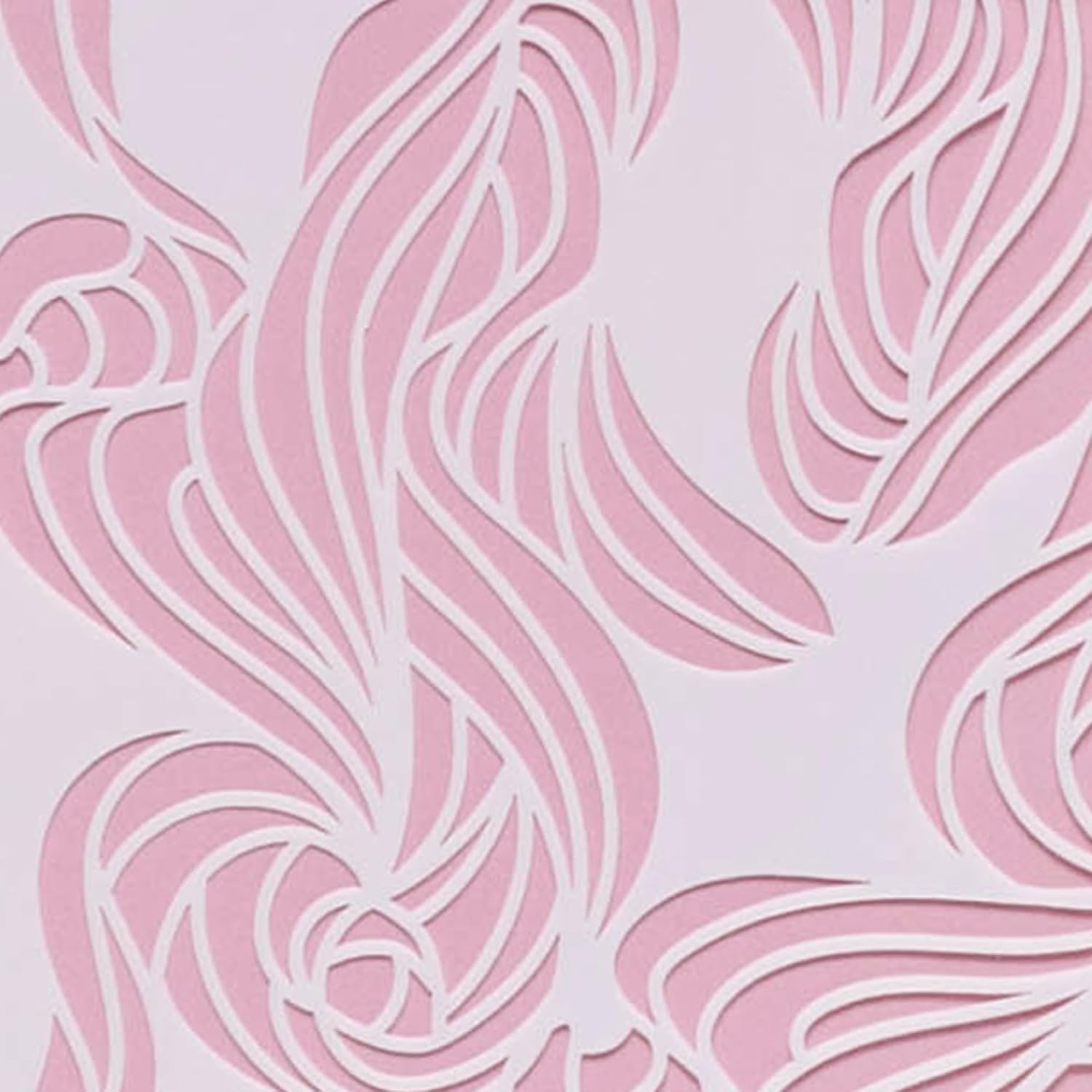 Cake Stencil - Seamless Delicate Pattern for Decorating Tall Double Barrel Cake to Use with Buttercream, Royal Icing, Ganache, Paint, Airbrush (Riya)