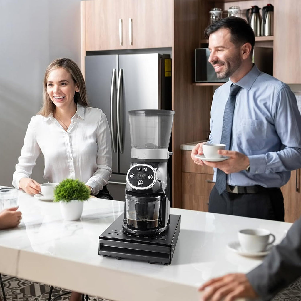 Espresso Knock Box, Stainless Steel Coffee Knocker Drawer with Non Slip Feet and Removable Rubber Lever, Coffee Knock Box Drawer 13.5 x 9.9 x 3.5 in