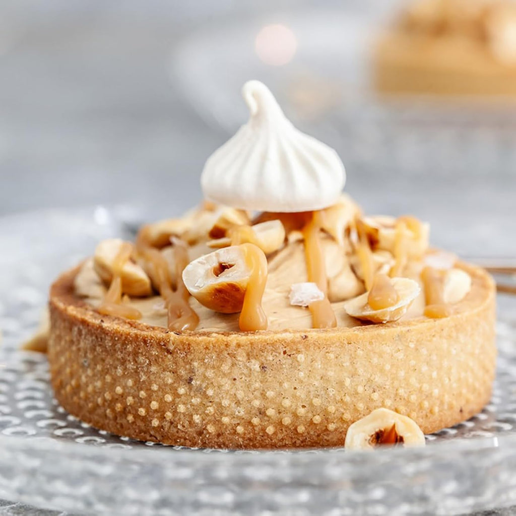 Frcctre 9 Pack 3.15 Inch 304 Stainless Steel Tart Rings, Heat-Resistant Perforated Nonstick Round Mousse Cake Rings Metal Crumpet Ring Pastry Mold Circle Tartlet