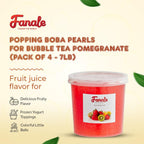 Fanale Pomegranate Popping Boba Pearls, Vegan, Non GMO, Gluten Free, Fat Free, Perfect for Bubble Tea, Smoothies, Ice Cream, Desserts, and Beverages.