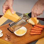 3 in 1 Cheese Grater Zester Citrus Lemon 304 Stainless Steel Zester Versatile Sharp Tool for Parmesan Cheese Ginger Garlic Nutmeg Chocolate Vegetables Fruits 12''