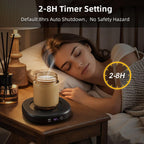 Coffee Mug Warmer & Unique Marbling Mug Set, Smart Heated Electric Cup Warmer for Desk Office, 4 Temperature Control Coffee Tea Beverage Warmer, 8 Hours Auto Shut Off, Christmas Birthday Gifts for Man