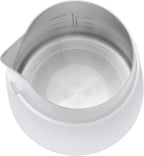 Normcore Handleless Milk Pitcher with Sharp Spout, Espresso Steaming Pitcher, 18/8 Stainless Steel Milk Frothing Jug, Premium Barista Tools, Non-stick coating White,15.2 oz (450 ml)