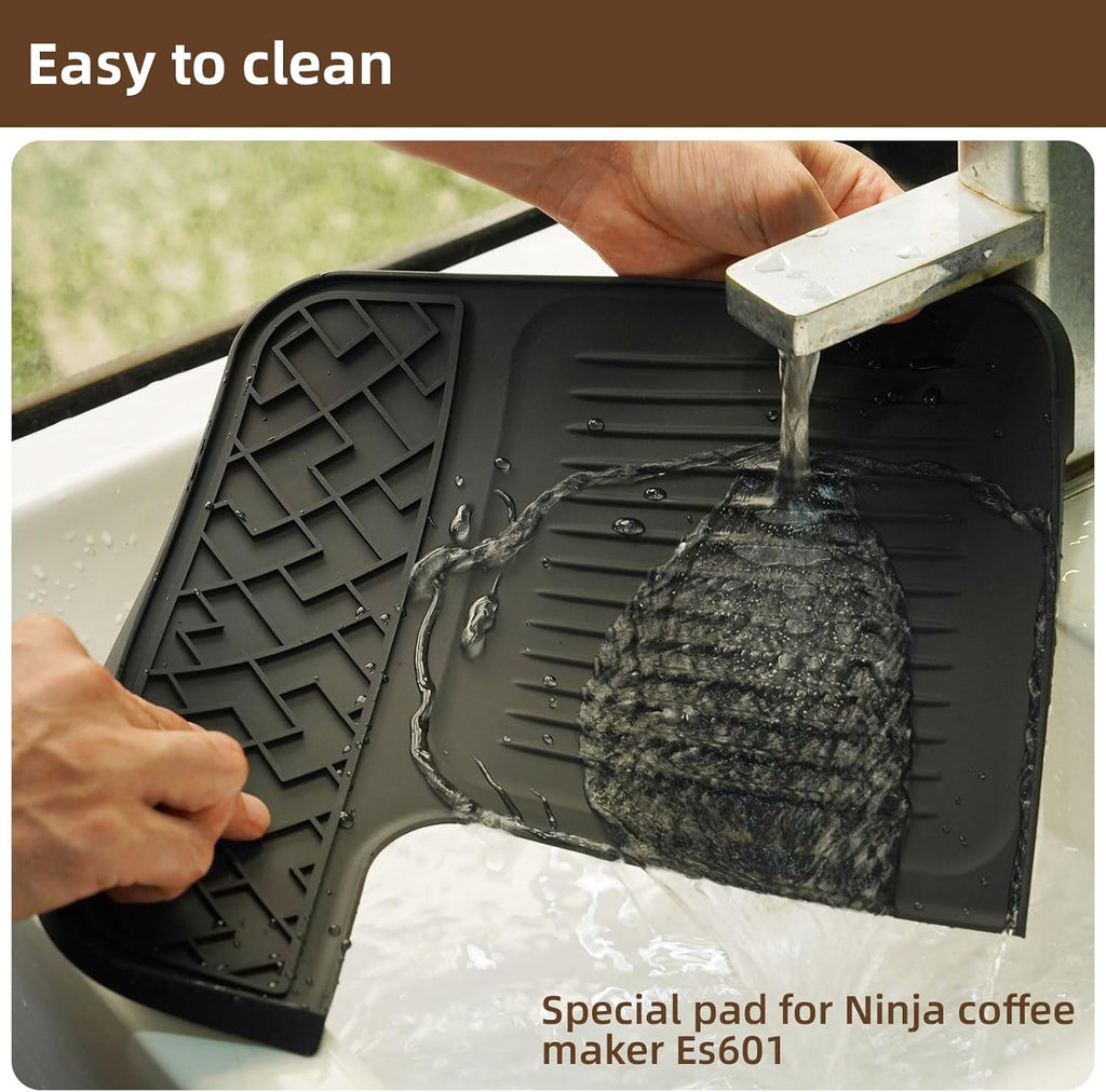 Top Silicone Coffee Mat for Ninja Luxe Espresso Coffee Machine ES601,Espresso Tamping Mat,Protects Top Surface, Food-Grade,Non-Slip,Waterproof, Heat-Resistant,Ninja Luxe Cafe Accessories
