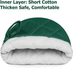 1 Pair Short Oven Mitts, Heat Resistant Silicone Kitchen Mini Oven Mitts for 500 Degrees, Non-Slip Grip Surfaces and Hanging Loop Gloves, Baking Grilling Barbecue Microwave Machine Washable