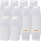240Pack Paper Espresso Coffee Cups, 4 oz Disposable Coffee Cups,Corrugated Insulated Ripple Wall, Paper Ripple Cups for Coffee, Hot Chocolate and Hot Tea Drinks -White