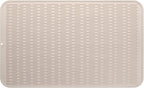 Silicone Dish Drying Mat for Multiple Usage,Easy clean,Eco-friendly,Heat-resistant Silicone Mat for Kitchen Counter or Sink,Refrigerator or Drawer Liner Tapioca 3XL 28 inches x 18 inches