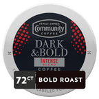 Community Coffee Dark & Bold Intense Blend 72 Count Coffee Pods, Dark Roast Compatible with Keurig 2.0 K-Cup Brewers, 12 Count (Pack of 6)