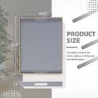 MAONAME Gray Serving Tray with Handles, Modern Grey Decorative Tray for Coffee Table, Plastic Rectangular Gray Trays for Ottoman, Bathroom, Decor, 15.8” x 10.2” x1.4