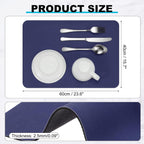 uxcell Silicone Mats for Kitchen Counter, 23.6" x 15.7" Non-Slip Countertop Protector Mat Heat Resistant Coffee Mat Waterproof Table Placemat, Dark Blue