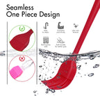 HOTEC Basting Brushes Silicone Heat Resistant Pastry Brushes Spread Oil Butter Sauce Marinades for BBQ Grill Barbecue Baking Kitchen Cooking BPA Free Dishwasher Safe (Red 2)