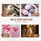 Edible Glitter Set - 4 Colors Food Grade Edible Drink Glitter for Cake Strawberries Drink Dust Shimmering, Vegan Food Coloring Sprinkle for Chocolates, Fondant Pops (3g per Bottle)