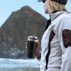 8 Pack 30oz Stainless Steel Tumblers Bulk Reusable Travel Mugs with Lid, Double Wall Powder Coated Coffe Cup for Home, Office, Outdoor Suitable for Vehicle Cup Holders