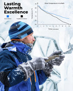Waterproof Winter Gloves with Grip, Balaena Freezer Gloves for Light Duty Work & Outdoor Adventure, Hiking, Farming, Washing, Ice Fishing, Medium