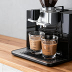 2-Pack Shot Glass Measuring Cups Set | Non-Fading 4-Measurement Espresso Jigger (OZ/ML/TSP/TBSP) | Thick Base Heavy Glass Measuring Cup for Coffee & Kitchen，Dishwasher Safe, Incremental Scale (Black)