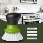 MR.SIGA Dish Scrub Brush, Palm Brush Dish Scrubber with Ergonomic Grip, Kitchen Brushes for Dishes, Green, Pack of 2