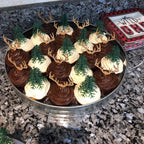 Deer Cupcake Toppers Wooden Baby Shower Woodland Antler Cake Picks Party Decorations Wedding Hunting Boho Rustic Country Birthday Party Supplies Set of 24