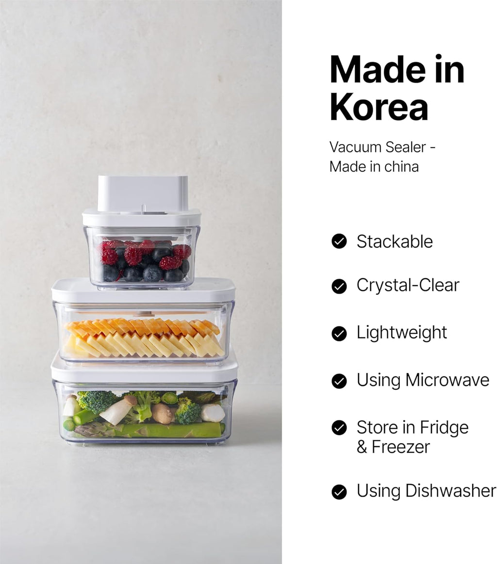 Premium Airtight Food Storage Containers, 4L(4.10qt) Smart One-Click Seal Lid, Patented Double Silicone Lining, 100% Leak Proof, BPA-FREE (Large Container 4.0)