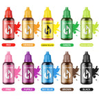Herbeklab Food Coloring Liquid Food Dye Water Based Food Color 10 Colors x 20 ml Liquid Food Coloring Set Concentrated Slime Dye Pigments Soap Colorants Easter Egg Dyestuffs for Domestic Use