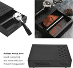 Coffee Knock Drawer, Espresso Knock-Box,Mini Coffee Grounds Dump Bin Grind Waste Bin Professional Stainless Steel with Rubber Handle for Coffee Lovers