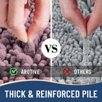 Arotive Luxury Chenille Bathroom Rug Mat, Extra Soft Thick Absorbent Shaggy Bath Rugs, Non-Slip Machine Wash Dry, Plush Bath Mats for Bathroom, Shower and Tub, 47x24, Deep Plum