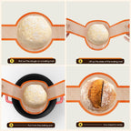 Dizywiee Silicone Bread Sling for Dutch Oven, 3-Pack Non-Stick & Easy to Clean Bread Baking Mat Set, Reusable Bread Sling with Long Handle to Transfer Sourdough, 01.3Pack Black+Orange+Red