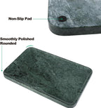 Marble Vanity Tray, 18in Stone for Bathroom Countertop, 17 3/4'' Oversized Dresser Decorative Organizer, Luxury Kitchen Serving Plate, Kitchen Sink Storage Tray, Perfume, Jewelry Holder(Green)
