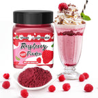Raspberry Powder - 100% Natural Freeze Dried Raspberry Powder, No Additive Natural Food Coloring, Ideal for Baking, Smoothies, Beverages, Yogurt Bowls, Non-GMO, Vegan - 3oz
