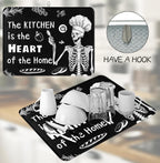 Halloween Skeleton Dish Drying Mat 18 X 24 Inch The Kitchen Is The Heart Of The Home For Kitchen Counter Reversible Dish Drying Pad Water Absorbing And Drying Mat For Kitchen Coffee Bar Decoration