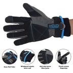 HANDLANDY Waterproof Insulated Work Gloves, 3M Thinsulate Thermal Winter Gloves for Men Women Touch Screen, Warm Ski Snowboard Cold Weather Gloves (Medium, Blue)