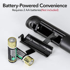 YARRAMATE Electric Milk Frother Wand, Fast Battery Operated Coffee Mixer, Handheld Drink Stirrer, Whisk Foam Maker for Lattes, Cappuccino, Matcha, Hot Chocolate (Black)