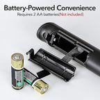 YARRAMATE Electric Milk Frother Wand, Fast Battery Operated Coffee Mixer, Handheld Drink Stirrer, Whisk Foam Maker for Lattes, Cappuccino, Matcha, Hot Chocolate (Black)