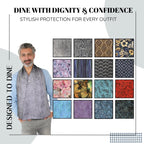 Adult Bib Scarf - Dignified Alternative to Bibs | Washable and Reusable Clothing Protectors for Eating