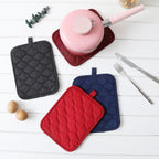 Glynniss Anti-Slip Grip Pot Holders for Kitchen, Cotton Oven Pot Holders Set with Neoprene for Heat Resistant 450F, 7x9 Inches Potholders Machine Washable 2PCS (Blue, 2)