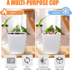 120 Pack Paper Espresso Coffee Cups, 4 oz Disposable Coffee Cups,Corrugated Insulated Ripple Wall, Paper Ripple Cup for Coffee, Hot Chocolate and Hot Tea Drinks -White