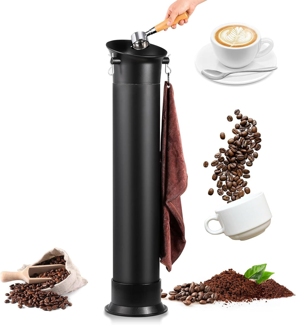 Newhai Espresso Coffee Knock Box for Commercial Use, with 30 Gabbage Bags & towal, Detachable Design, 4.2 Gal Large Capacity