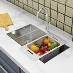 Yatmung Adjustable Freezer Baskets - Chest & Deep Freezer Organizer Bins - Expandable Storage Bins with Handle - Kitchen Organization Accessories - Gray, 2-PACK