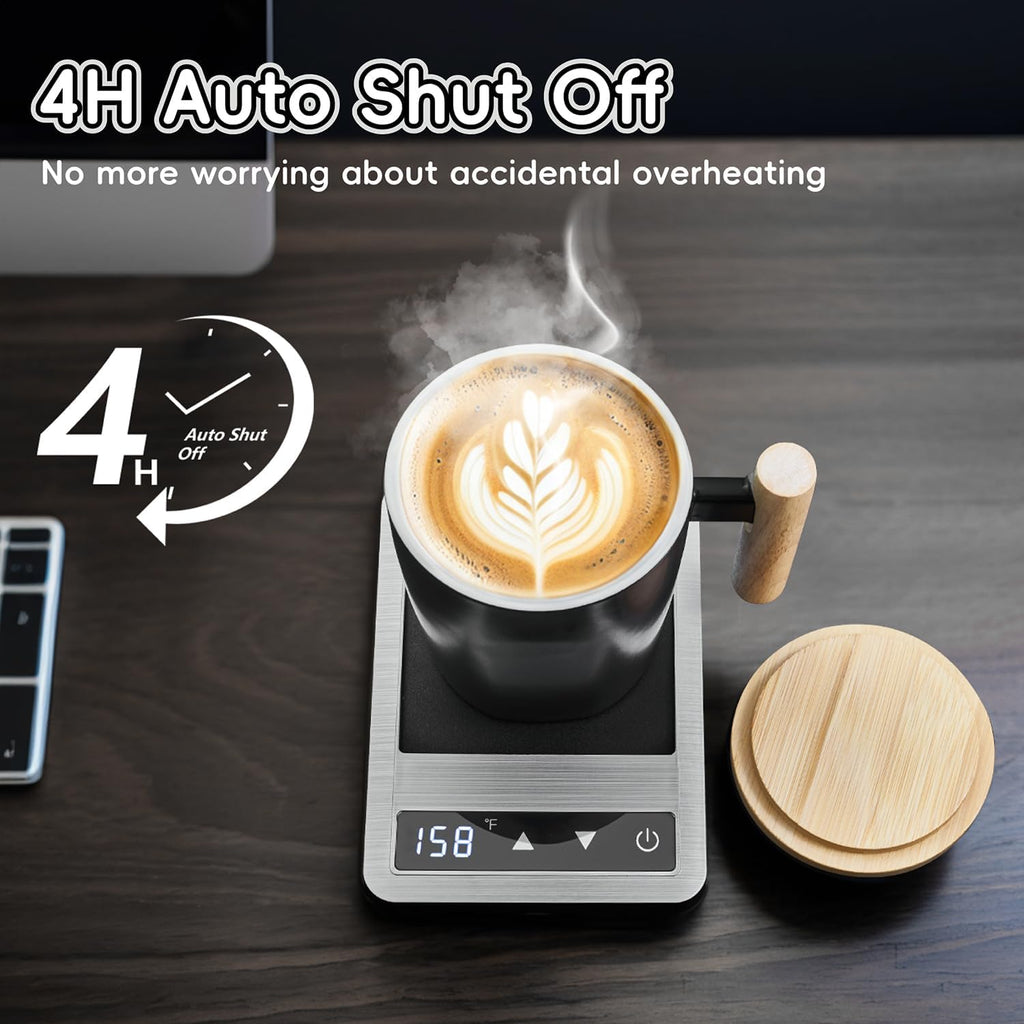 Coffee Mug Warmer & Mug Set 2025, Heated Cup for Desk with Temperature Control and Smart Auto Shut Off, 14oz
