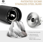 TIMEMORE Chestnut C3S PRO Manual Coffee Grinder - Compact with Foldable Handle, Adjustable Stainless Steel S2C Conical Burr for Espresso, French Press & More, Portable Coffee Grinder (Black)