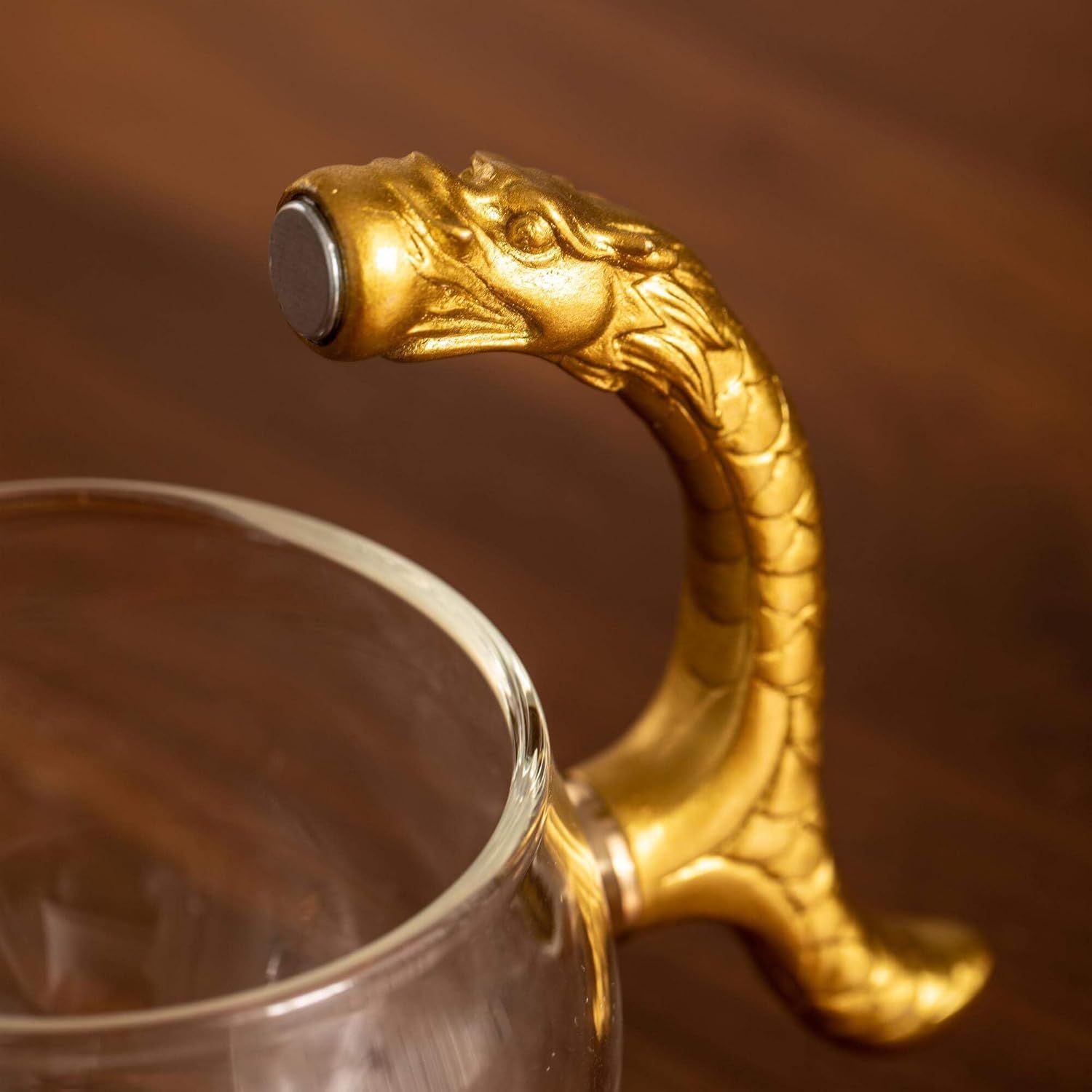 Glass Teapot Set with Infuser Semi Automatic Dragon Tea Set (Blue golden teapot)