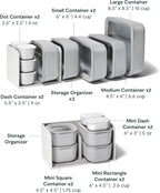 Caraway 25pc Glass Food Storage Set - Glass Storage Containers for Food - Non-Toxic Ceramic-Coated Glass - Air Release Technology - Compact & Stackable Design - Gray