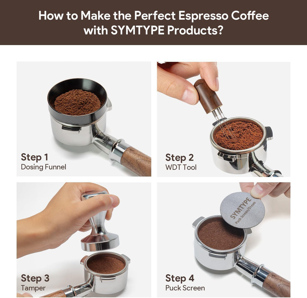 Espresso Accessories Kit 51mm Tamper: Espresso Tamper Kit, Coffee Tamper Tool Espresso Kit | WDT Tool Espresso, Dosing Funnel, Tamper Mat, Espresso Tools for Espresso Machines and 51mm Portafilters