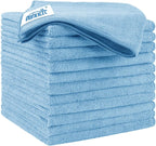 HOMEXCEL Blue Microfiber Cleaning Cloth 12 Pack, 12.5 x 12.5 inch Microfiber Towels for Cars, Ultra Absorbent Car Washing Cloth, Lint Free Streak Free Cleaning Rags for Car, Kitchen, and Window