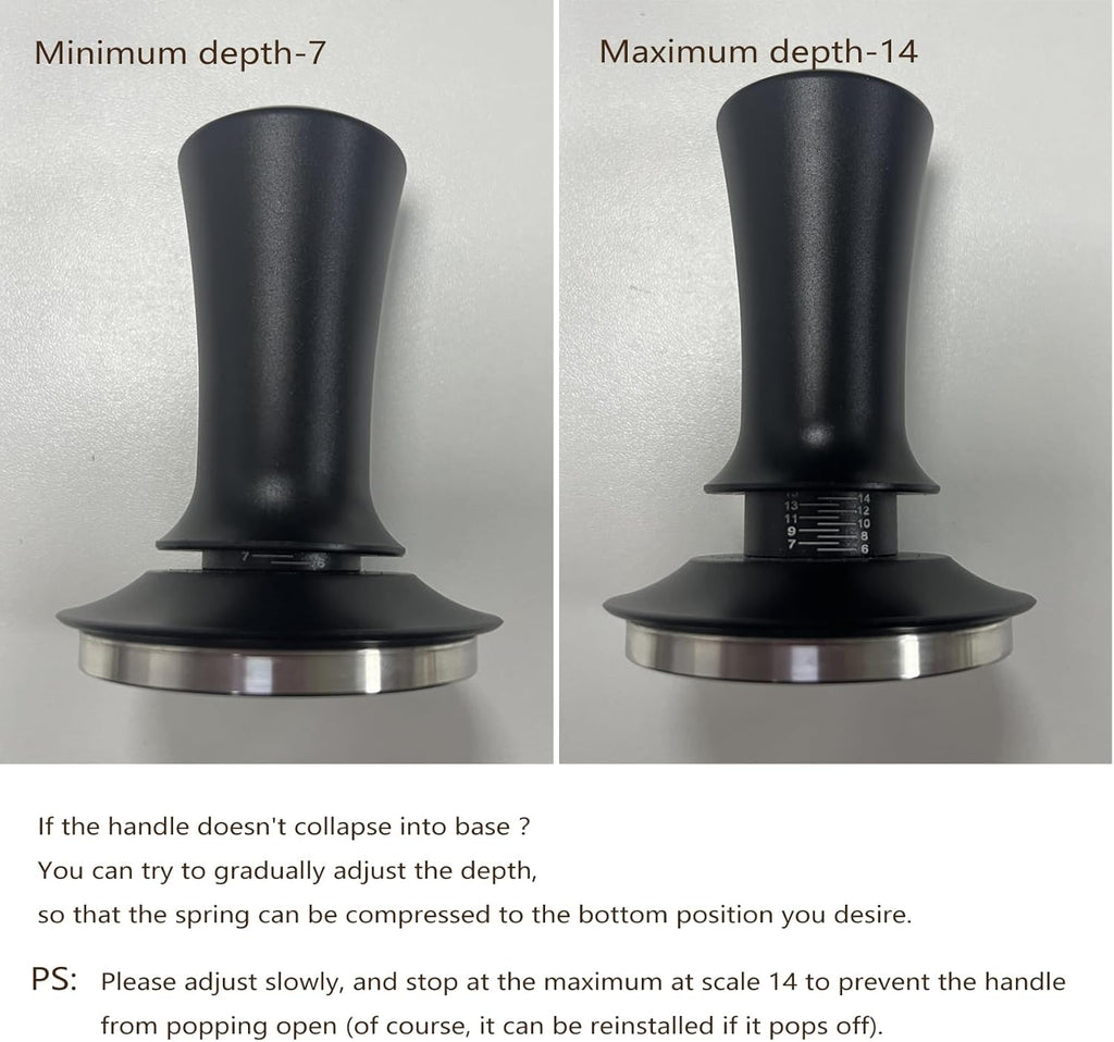 Espresso Accessories Kit 51mm, Coffee Tamper with Spring Loaded Calibration, 316 Stainless WDT Tool with Magnetic Stand and Dosing Funnel Set Fits Espresso Machine Press and 51mm Portafilters