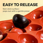 Semi Sphere Silicone Molds, 15 Cavities Half Sphere Hot Chocolate Bombs Mold for Making Jelly, Chocolates and Cake, Pack of 2