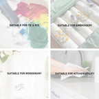 TARAN LIVING Kitchen Towels 100% Cotton Solid Kitchen Dish Cloths, Kitchen Hand Towel Reusuable Dish Towel for Cleaning & Drying Tea Towels Set with Hanging Loop - 18"x 28", Pack of 6 Pastel Colors