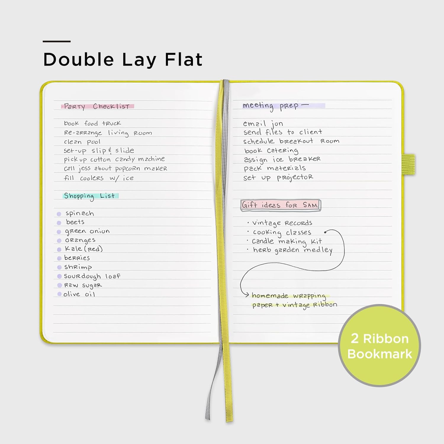 &And Per Se Lined Journal Notebook, 160 Pages, A5 5.7 x 8 inches College Ruled Thick Paper Notebook Journals for Writing, Hardcover Notebooks for Women Men Office School (1 Pack, Lime Green)